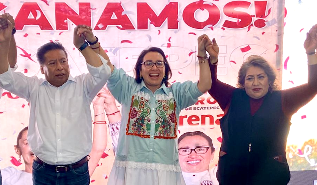 Azucena Cisneros arrasó casi 2 a 1 en Ecatepec